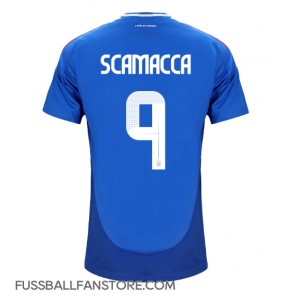 Italien Gianluca Scamacca #9 Replik Heimtrikot EM 2024 Kurzarm